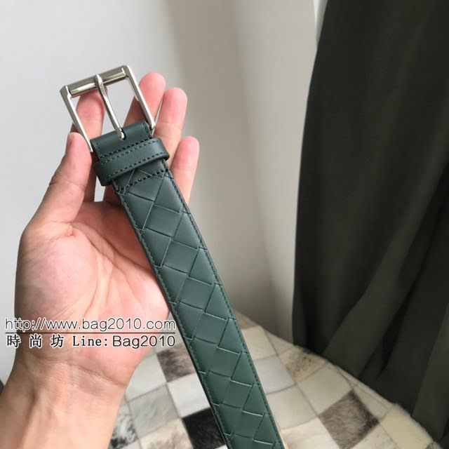 BV高端男士皮帶 寶緹嘉intreccio編織雙面啞光小牛皮腰帶  jjp1540